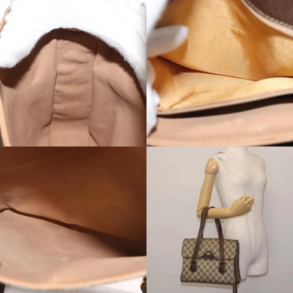 GUCCI GG Supreme Hand Bag PVC Beige Gold 116 02 080 Auth BA6160 - Picture 15 of 15